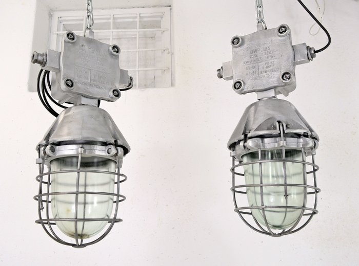 Hængende lampe (2) - Aluminium, Glas, Stål