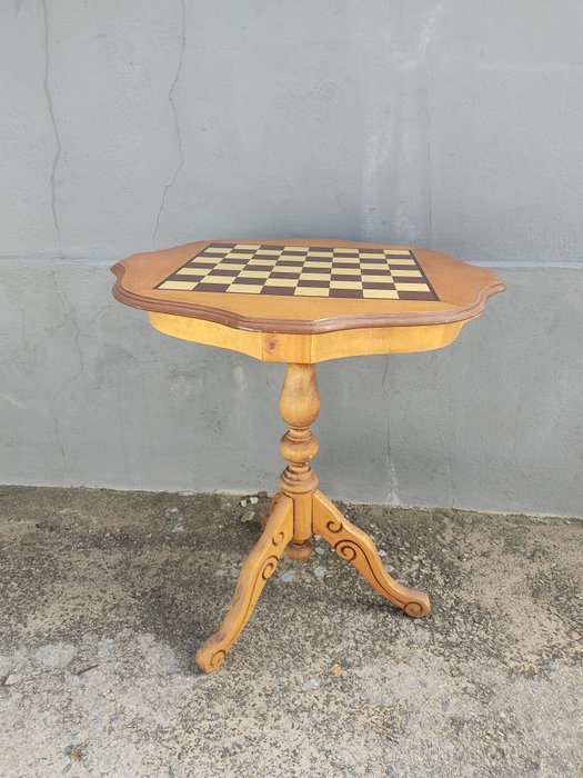 棋桌 - 國際象棋邊桌 - 木
