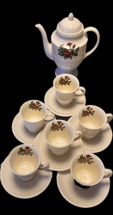 Wedgwood - Kaffesæt til 6 (14) - Moss Ross - Porcelæn