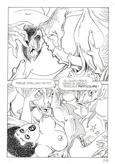 Magnus - 1 Original page - Necron #8 - "il re dei cannibali" - 1981