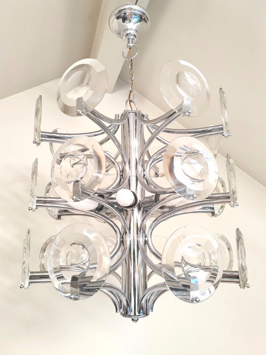 Oscar Torlasco - Lampe (1) - Glass, krom