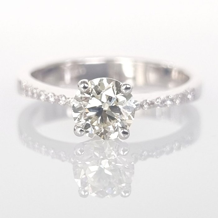 Förlovningsring Vittguld Diamant 