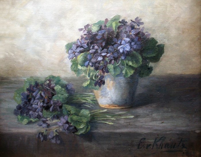 Ernst Krantz (1889-1954) - Violet flowers