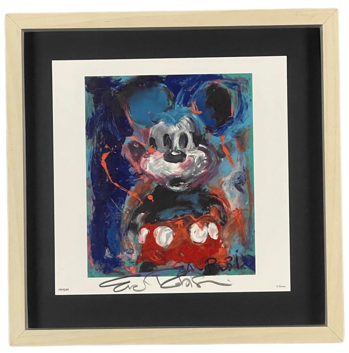 Eric Robison, Disney concept designer - 1 Lithograph - Disney - 100 Mickeys - Look Left – Look Right - Signed Lithograph in frame - 2002