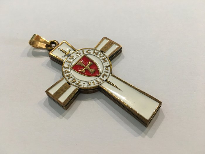 Medaglia bifacciale Croce Croix dei Cavalieri Templari - Medaglia 