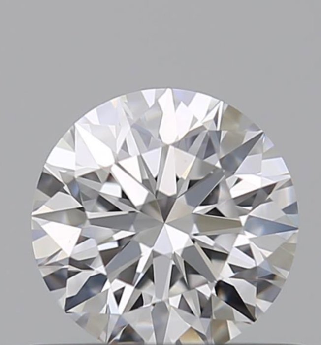1 pcs 钻石 - 0.54 ct - 明亮型 - D (无色) - 无瑕疵的, 3Ex Faint