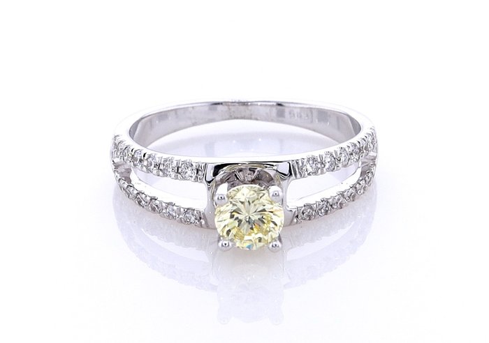 Δαχτυλίδι Λευκός χρυσός Διαμάντι - Διαμάντι