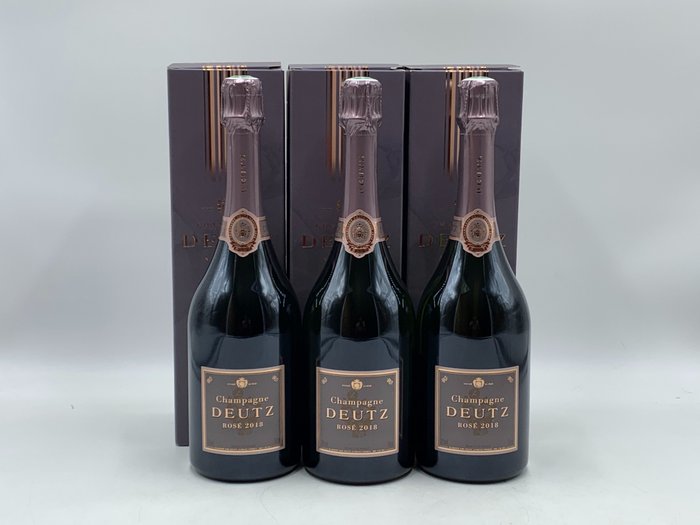 2018 Deutz - Champagne Rosé - 3 Bouteilles (0,75 L)