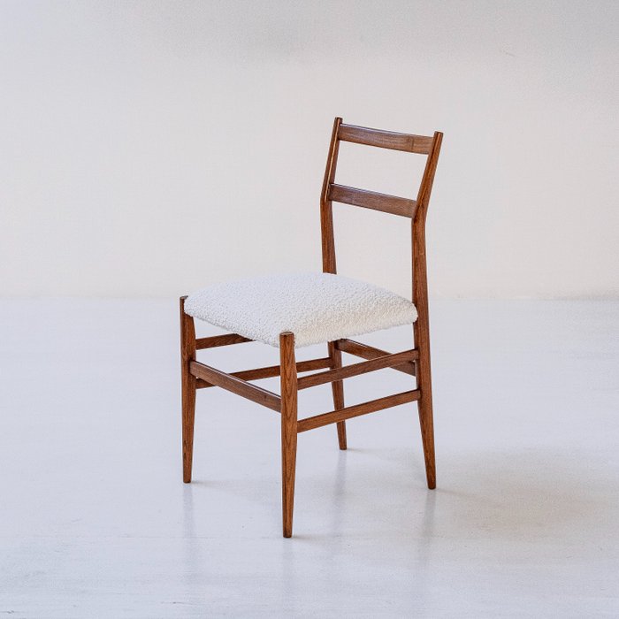 Cassina - Gio Ponti - Leggera - 椅子 - 纺织品, 白蜡木