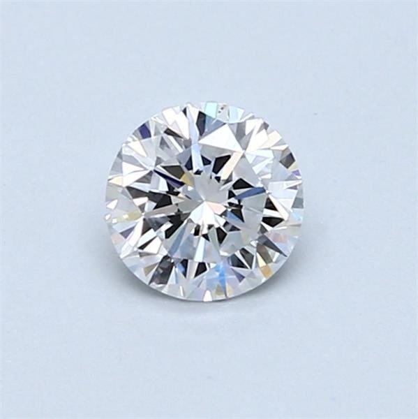 1 pcs Gyémánt - 0.50 ct - Kerek - D (színtelen) - VVS2