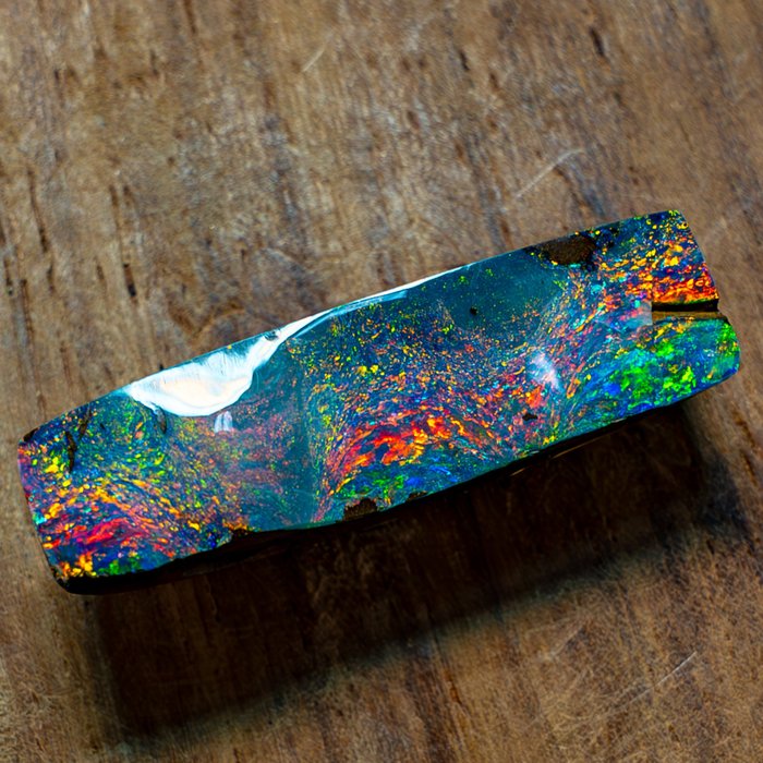 Pingente de opala de pedra polida natural rara 24.465 quilates- 4.89 g