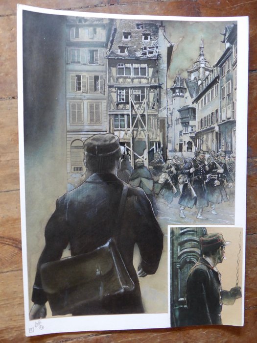 Le Hénanff, Fabrice - 1 Original colour page - Bartholdi - Planche d'essai 1 - 2023