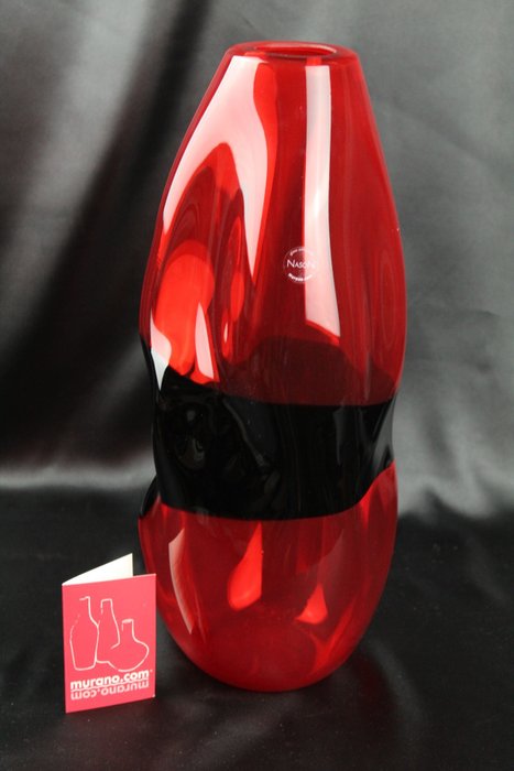 Murano.com Carlo Nason - 花瓶 -  菲亞皮 N40 V01 RN  - 玻璃