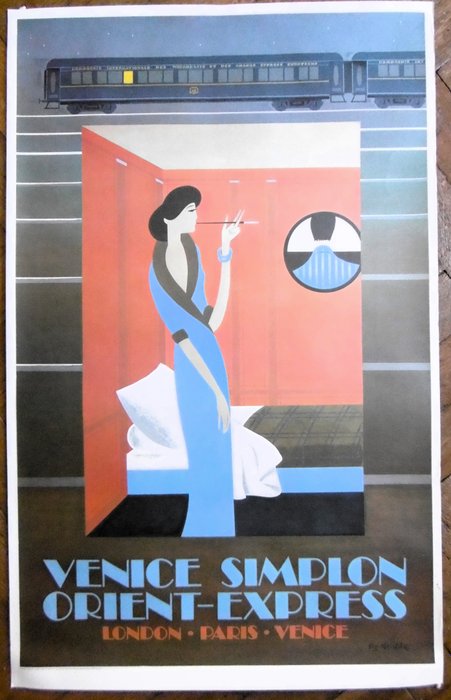 Pierre Fix-Masseau - Venice Simplon Orient Express - le wagon lit - 1980年代