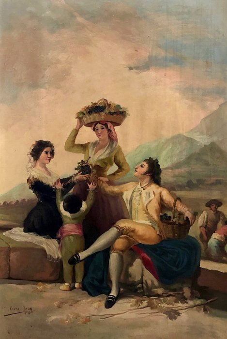 Elisa Ocón (XIX-XX), After Francisco de Goya - La vendange