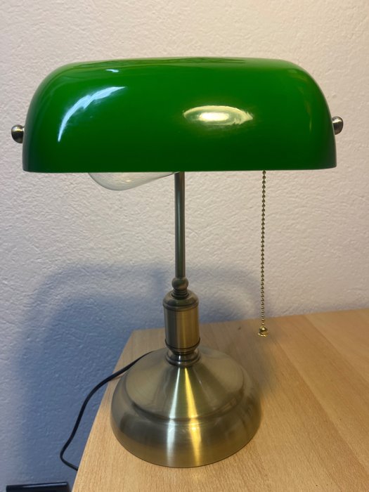 banchiere notaio - Desk lamp - banker - brass glass