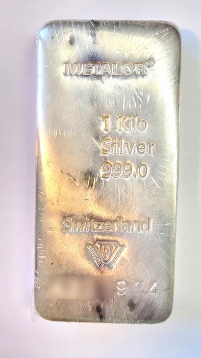 1 kilogram - Sølv 999 - Metalor