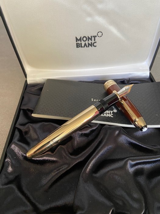 Montblanc - Meisterstuck Citrine 146 solitaire pennino in oro 18 kt 750 - Stylo à plume