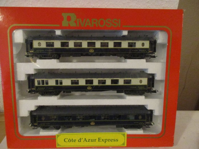 Rivarossi H0轨 - 3610 - 模型火车客运车厢套装 (1) - 套装“Cote d'Azur Express”普尔曼汽车，特别系列 - C.I.W.L.