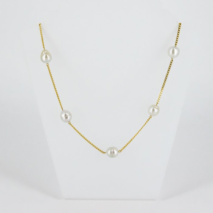 Necklace - 18 kt. Yellow gold Pearl 