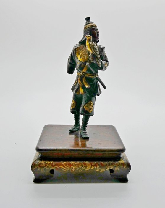 Bronze - Inscribed 'Miyao' 宮尾 - Falkner - Meiji Periode (1868-1912)  (Ohne Mindestpreis)