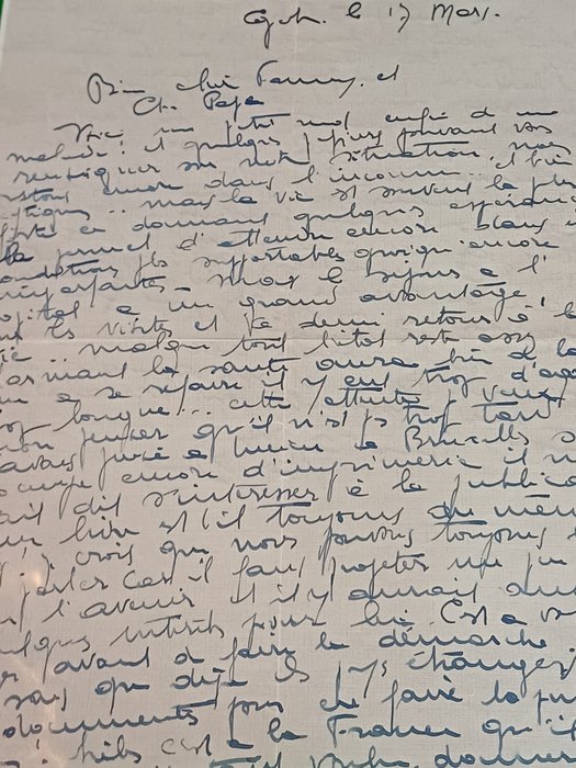 [Louis-Ferdinand Céline] Lucette Destouches - Original letter to her father - 1947