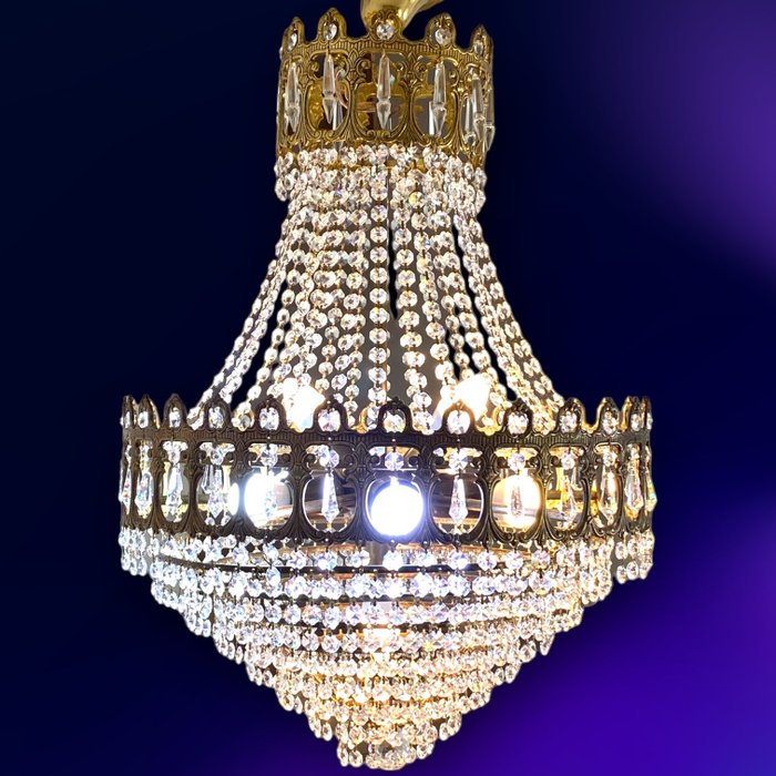 Fantástica Lámpara Araña - Estilo Imperio - Lampă plafon - Bronz, Cristale Swarovski - 08 Becuri