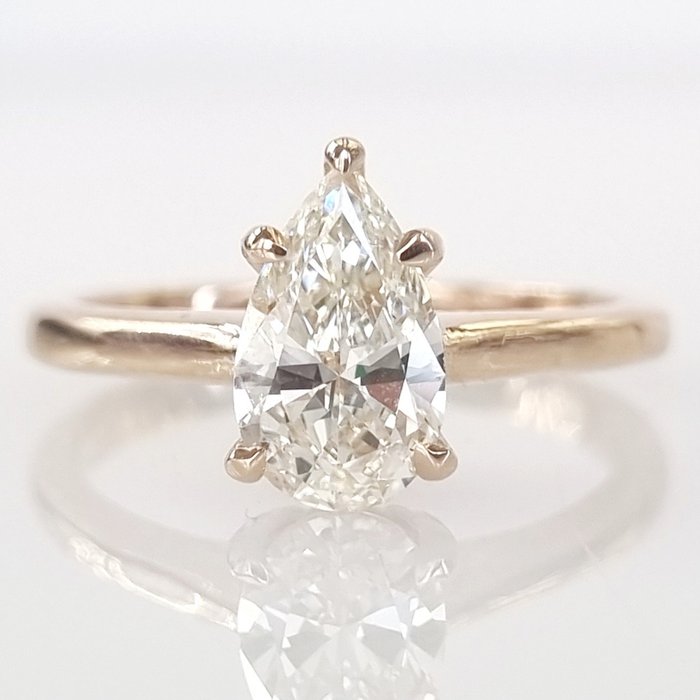Förlovningsring Gult guld Diamant  (Natural)