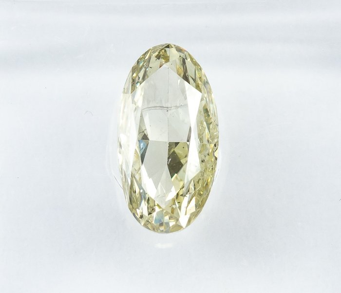 钻石 - 1.22 ct - 祖母绿 - W-X, Light Yellow - SI1 微内含一级