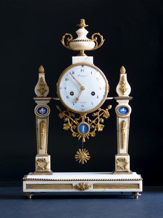 Relógio de lareira - Orange à Versailles Luís XVI - Bronze dourado - 1790