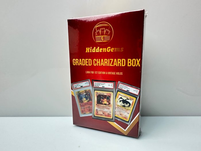 HiddenGems - PSA Graded Charizard Holo Card Box - 1 Mystery box