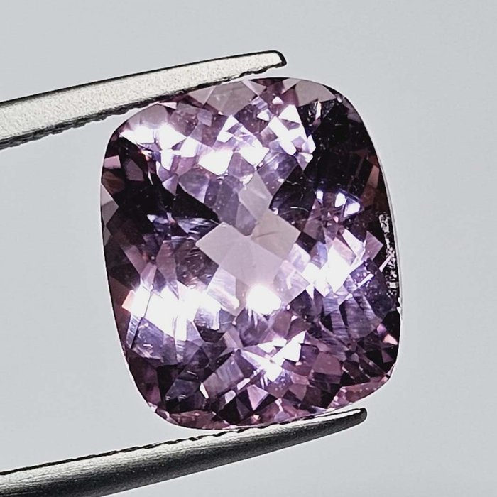 1 pcs 粉色, 紫色 紫鋰輝石 - 8.65 ct