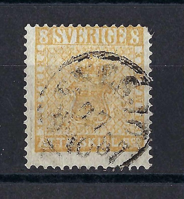 Sverige 1855 - Sverige 8 sk gul - Michel 4