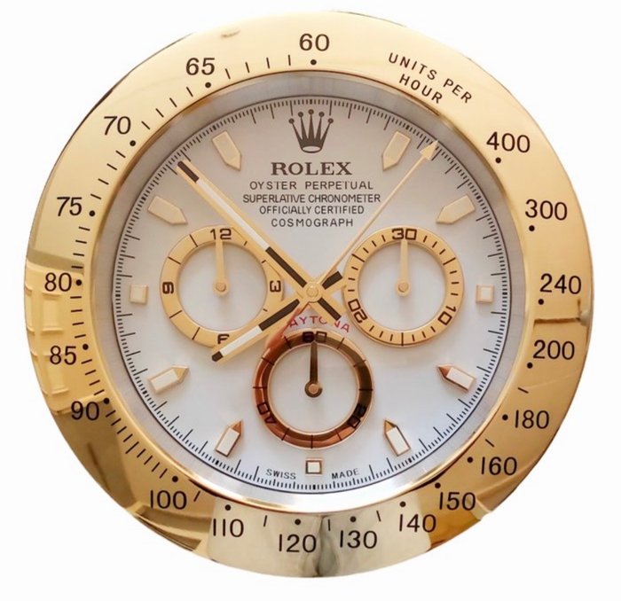 Relógio de parede - Exposição do revendedor Rolex Daytona - Alumínio, Vidro - Depois de 2020