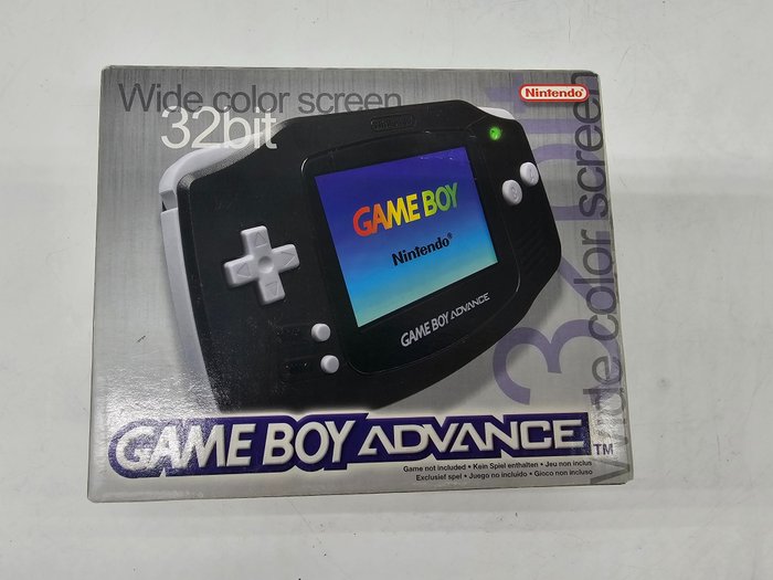 Original Gameboy Advance Black Edition - Complete with insert, manuals Sealed on 1 side, In Perfect - Videospielkonsole - In Originalverpackung
