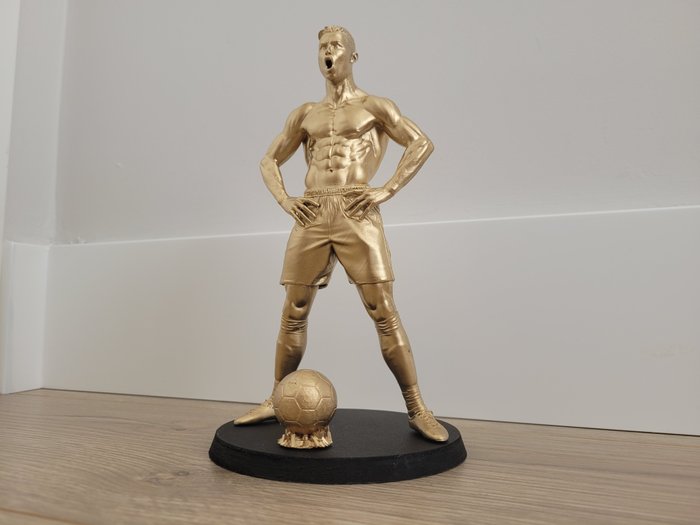 Soccer star Cristiano Ronaldo's bronze bust is a bit of a miss