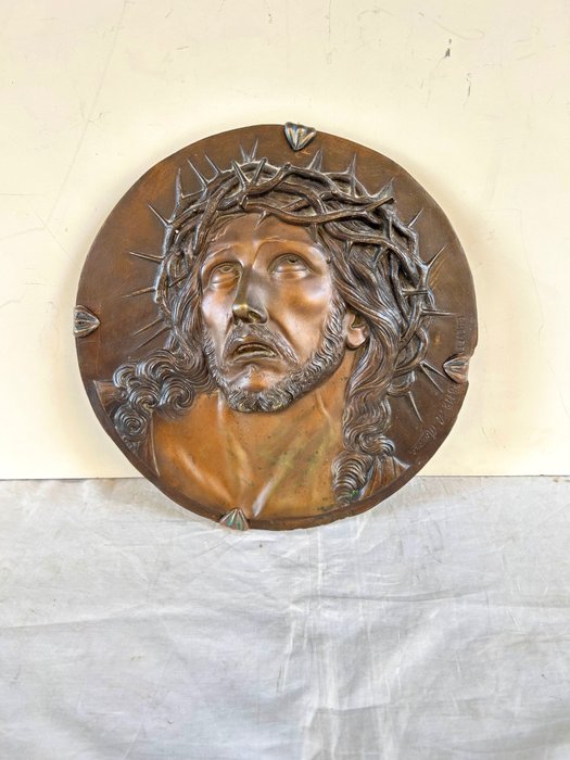 A. Rovere - Relief, Passione di Gesù - 31 cm - Bronze, Bas-relief plaque