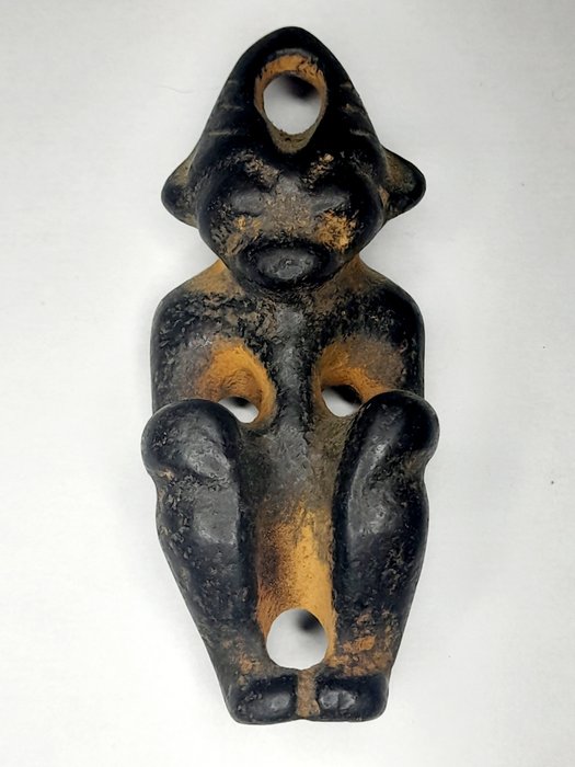 Hematiitti Muinainen Jumala/idoli- Yong Chan Kulttuuri/magneetti/suoja pahalta - Korkeus: 88 mm - Leveys: 35 mm- 71 g - (1)