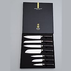 Shinrai Japan™ – 7 Piece professional knives set – Stainless Steel – Damascus – Keukenmes – Staal (roestvrij) – Japan