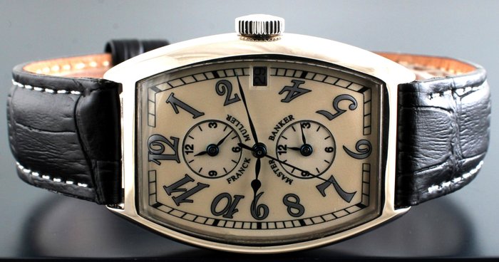 Franck Muller - 'Master Banker' - White Gold 18 K - Automatic - Triple Time Zone - Ref. No: 5850 MB - 男士 - 2000-2010