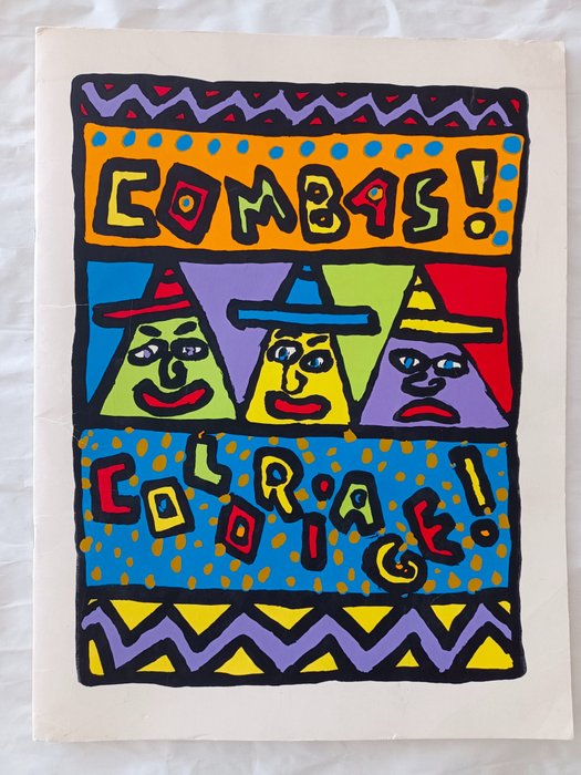 Robert Combas (1957) - "coloriage"  Album de 9 sérigraphies originales
