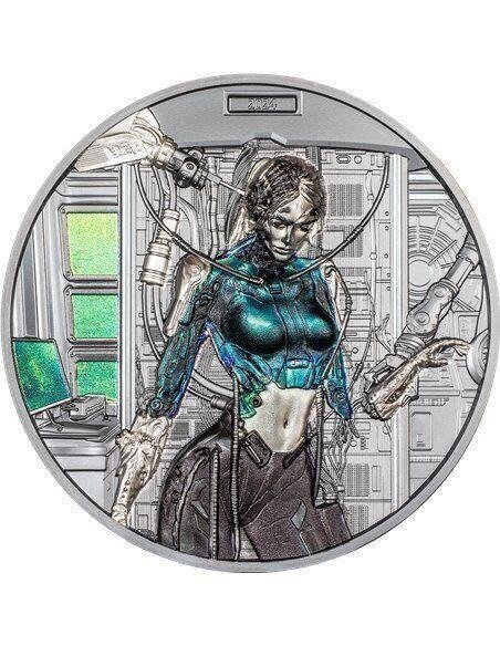 Cook-Inseln. 20 Dollars 2024 Cyber Queen Rebirth, 3 Oz (.999)