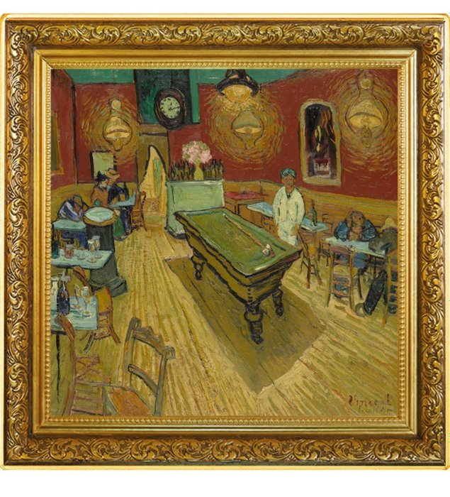 紐埃. 1 Dollar 2023 170th Anniversary of Vincent Van Gogh - Night Café, 1 Oz (.999) Proof