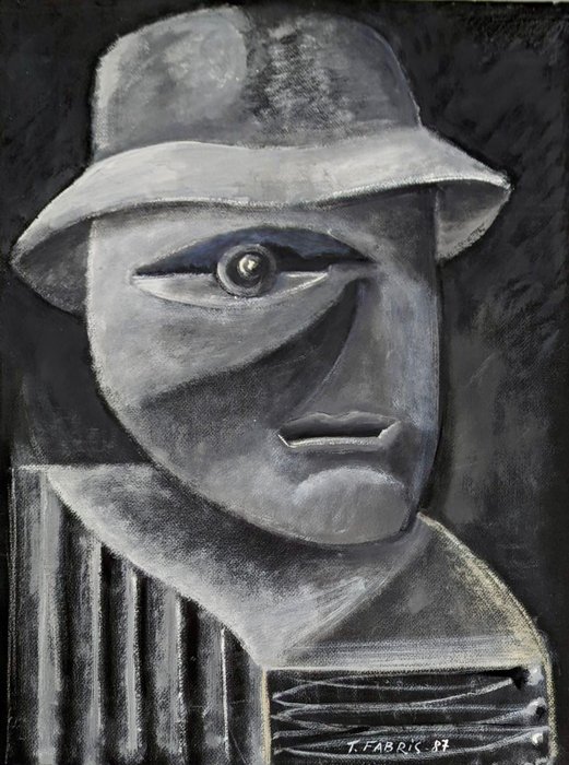 Tristan Fabris (1927-1999) - Homme au chapeau