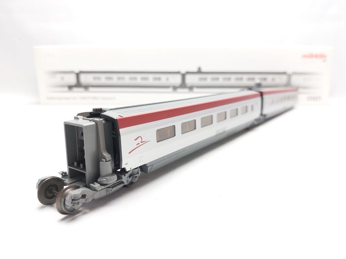 Märklin H0 - 43421 - Zestaw wagonów pasażerskich (1) - Zestaw rozszerzający PBKA - Thalys International