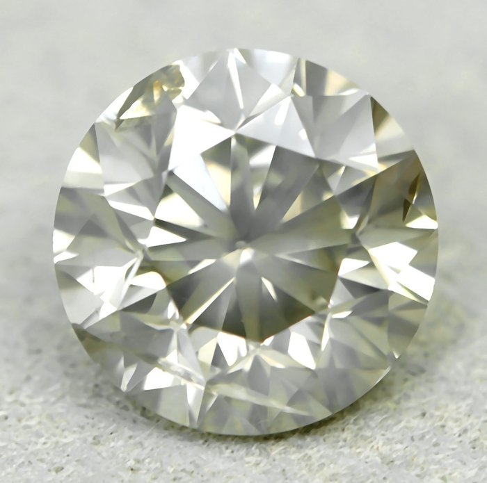 鑽石 - 1.00 ct - 明亮型 - light Yellowish Gray - SI2