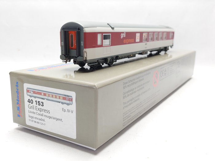 L.S.Models H0 - 40153 - Personvagn för modelltåg (1) - 'Grill Express' Vru matvagn - SNCF