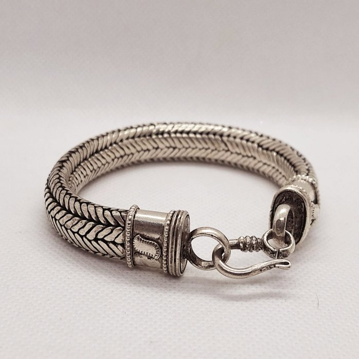 Indiase armband, handgemaakt, 925 zilver (70gr) - Armband