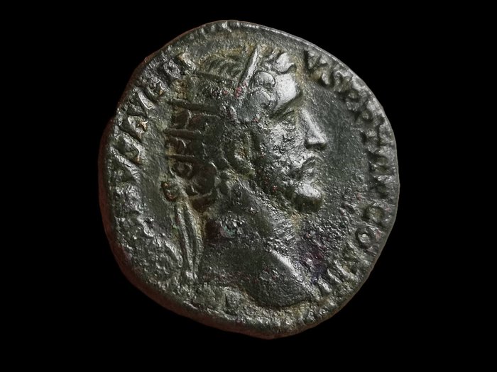 Romeinse Rijk. Antoninus Pius (138-161 n.Chr.). Dupondius Rome - Salus