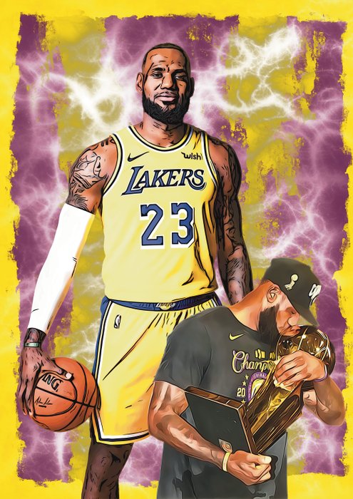 SDIMART - Lebron James NBA Champion Los Angeles Lakers 2020 Limited Edition 3/3 w/COA (LAST COPY)